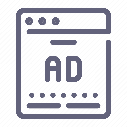 Ad, advertisement, browser, website icon - Download on Iconfinder