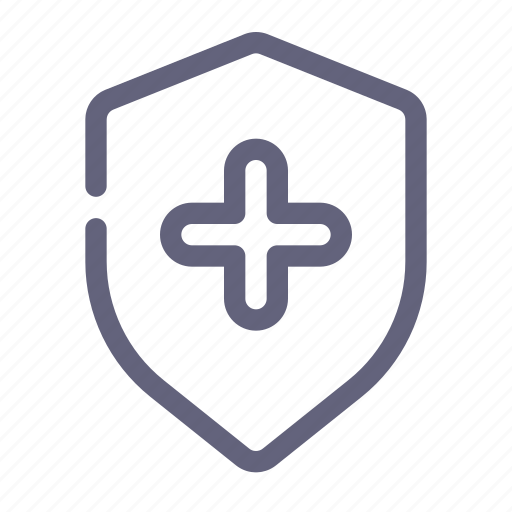 Shield, protection, insurance, plus icon - Download on Iconfinder