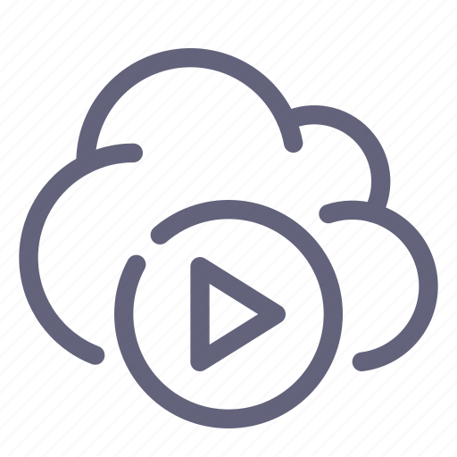 Cloud, video, hosting, play icon - Download on Iconfinder