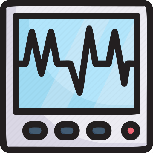 Cardiogram on screen, clinic, health, hospital, infirmary, medical, pulse icon - Download on Iconfinder