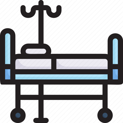 Clinic, health, hospital, hospital bed, infirmary, medical, patient bed icon - Download on Iconfinder