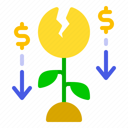 Bank, finance, inflation, money, ungrowth icon - Download on Iconfinder