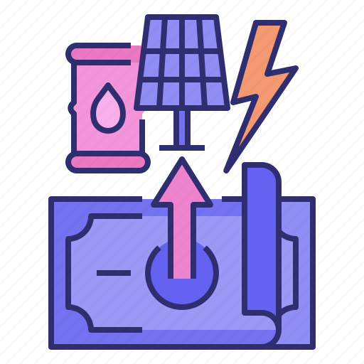 Electricity, cost, fuel, inflation, expenses, higher energy inflation, solar energy icon - Download on Iconfinder