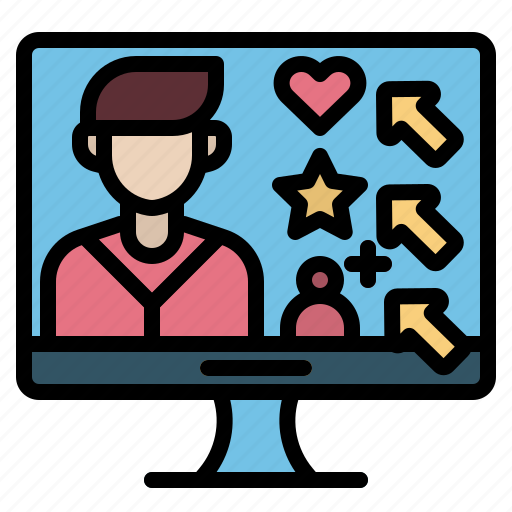 Influencer, click, mouse, heart, arrow, finger icon - Download on Iconfinder