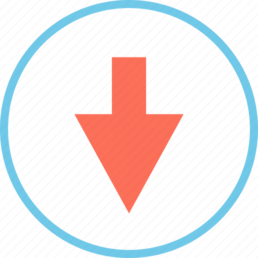 Arrow, downright, point icon - Download on Iconfinder