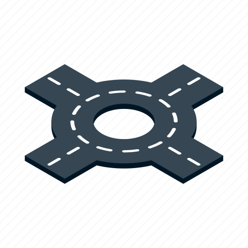 Car, crossroad, highway, interchange, isometric, round, transport icon - Download on Iconfinder