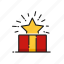 box, christmas, gift, star 
