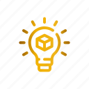 idea, invention, light, bulb, model