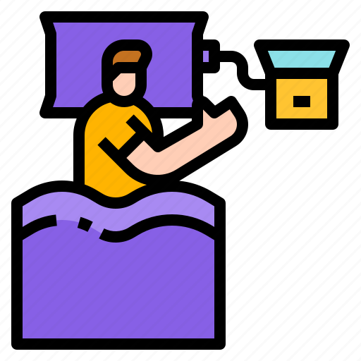 Bed, laptop, sleep, sleeping, technology icon - Download on Iconfinder