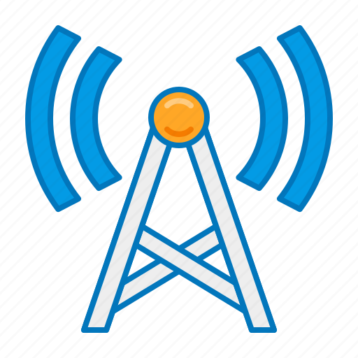Radio, station, cell tower, radio station, signal, tower, transmission icon - Download on Iconfinder