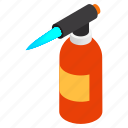 blowtorch, flame, isometric, quirky, tool, torch, traditional