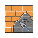 cement, brick, wall, building, roll, material