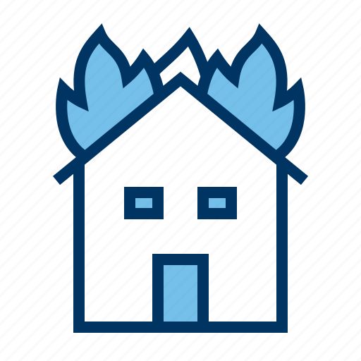 Burn, burning house, house, house insurance icon - Download on Iconfinder