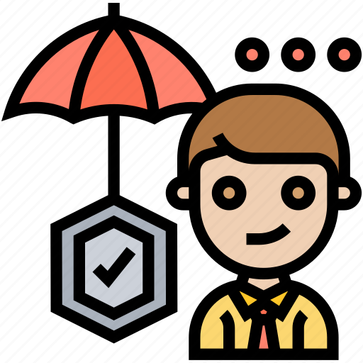 Company, insurance, businessman, umbrella, cover icon - Download on Iconfinder