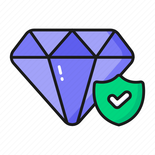 Diamond, protection, jewel, gemstone, insurance, security, safety icon - Download on Iconfinder