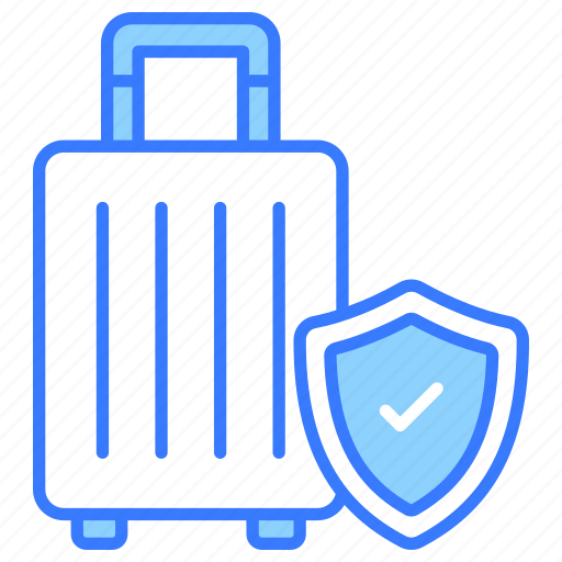 Travel, luggage, insurance, safety, baggage, shield, assurance icon - Download on Iconfinder