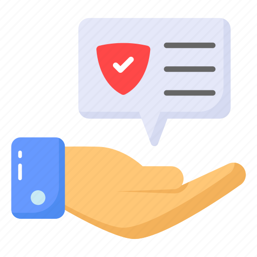 Verified, message, secure, safe, protection, conversation icon - Download on Iconfinder