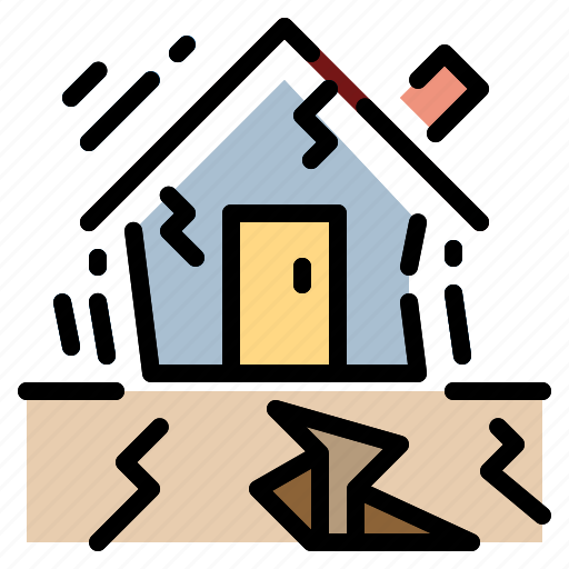 Buildings, cracked, disaster, earthquake, nature icon - Download on Iconfinder