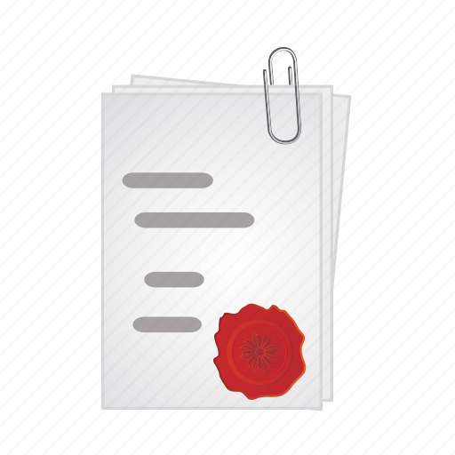 Agreement, document, documents, paper, wax icon - Download on Iconfinder