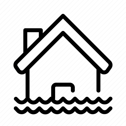 Building, city, disaster, flood, house, water, weather icon - Download on Iconfinder