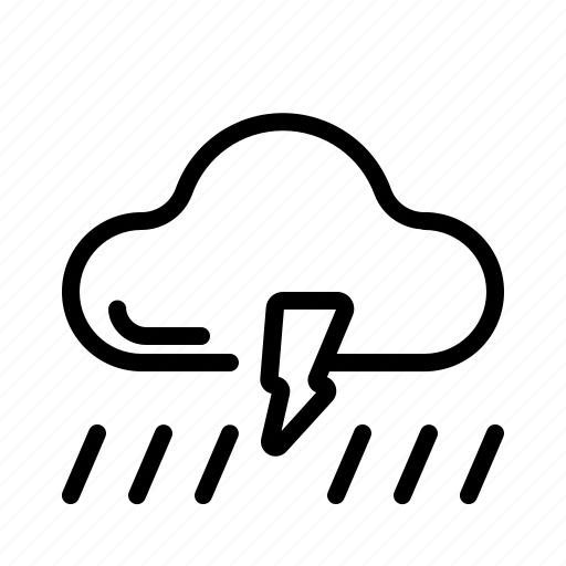 Cloud, lightning, rain, rainy, storm, thunderbolt, weather icon - Download on Iconfinder