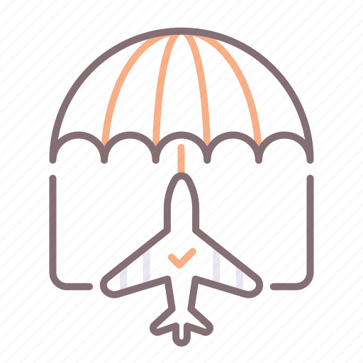 Airplane, aviation, insurance, umbrella icon - Download on Iconfinder