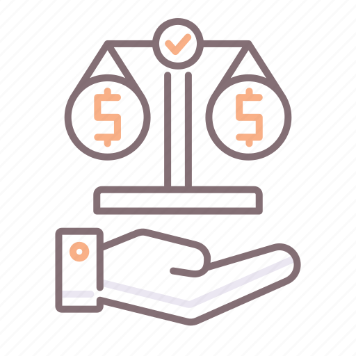 Dollar, insurance, liability, scale icon - Download on Iconfinder