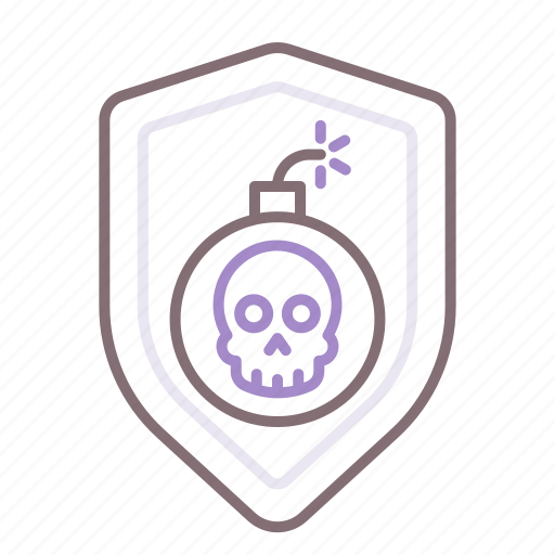 Insurance, shield, skull, terrorism icon - Download on Iconfinder