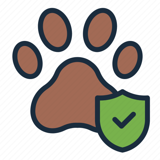 Pet, insurance, footprint, veterinary, safety, protect, protection icon - Download on Iconfinder