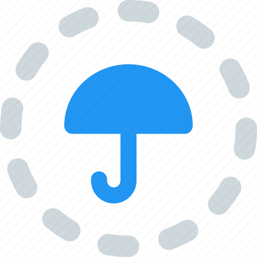 Umbrella, dash, circle, medical, healthcare icon - Download on Iconfinder