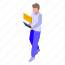 letter, interaction, isometric 