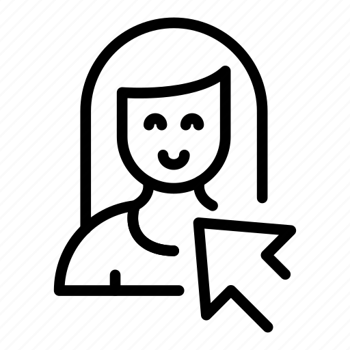 Woman, online, interaction icon - Download on Iconfinder
