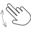 finger, gesture, hand, interactive, pinch, scroll, swipe 