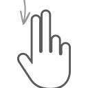 down, finger, gesture, hand, interactive, scroll, swipe