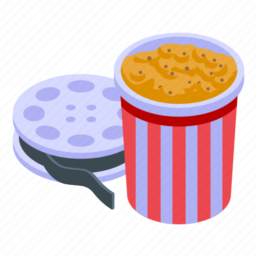 Reel, movie, isometric icon - Download on Iconfinder