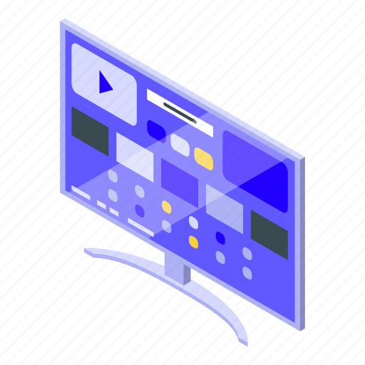 Smart, tv, isometric icon - Download on Iconfinder