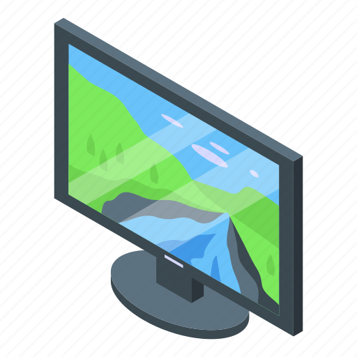 Smart, tv, monitor, isometric icon - Download on Iconfinder