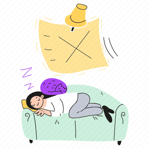 Rest, do, sleep, couch, sofa, zero, ui illustration - Download on Iconfinder