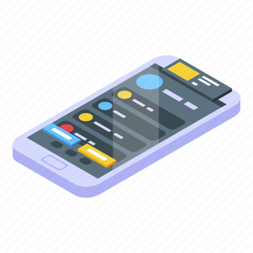 Mobile, isometric icon - Download on Iconfinder