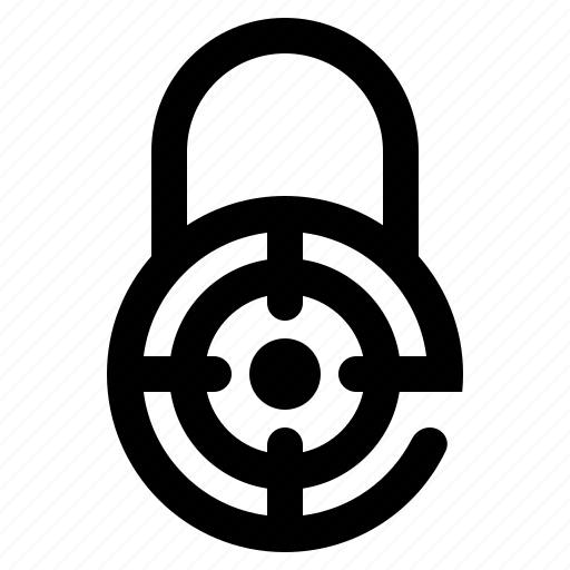 Padlock, target, lock, targeting, protected icon - Download on Iconfinder
