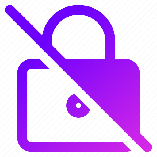 Padlock, slash, safe, protection, locked icon - Download on Iconfinder