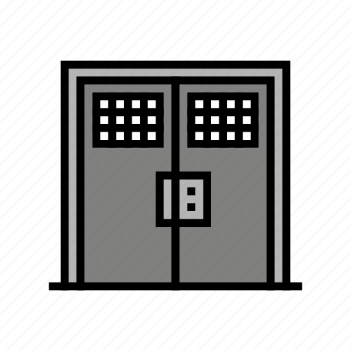 Door, doors, double, metallic, prison, types icon - Download on Iconfinder