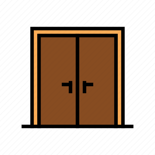 Door, doors, double, swing, types, wooden icon - Download on Iconfinder