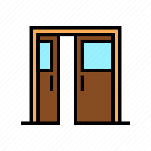 Door, doors, double, interior, sliding, types icon - Download on Iconfinder