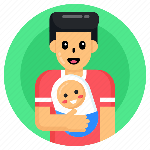 Dad with baby, father, dad, fatherhood, father holding baby icon - Download on Iconfinder