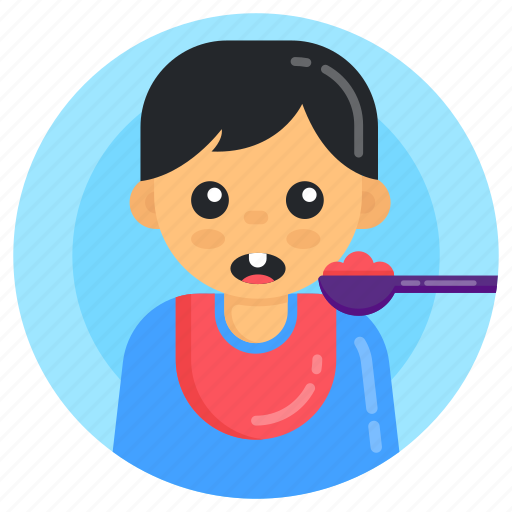 Eating girl, baby feeding, eating baby, baby food, child feeding icon - Download on Iconfinder