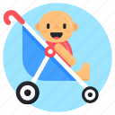 pram, stroller, pushchair, perambulator, baby carriage