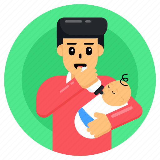 Father feeding baby, fatherhood, father with baby, dad feeding baby, dad with baby icon - Download on Iconfinder