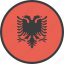 albania, albanian, country, european, flag 