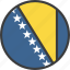 bosnia, country, european, flag, herzegovina 